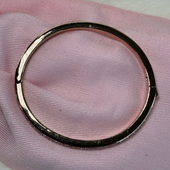 Kate Spade “ring it up” rose gold and rhinestone paved bangle. Hinged  bangle - Picture 6 of 9